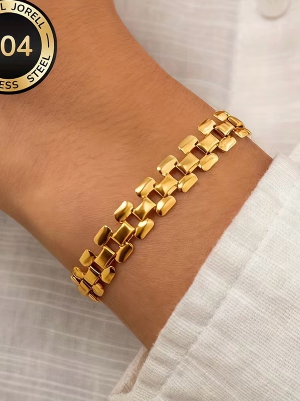 NEW Elegant Gold Link Bracelet. Luxury Bracelet. Trendy Snake Bracelet 💛  A6-205